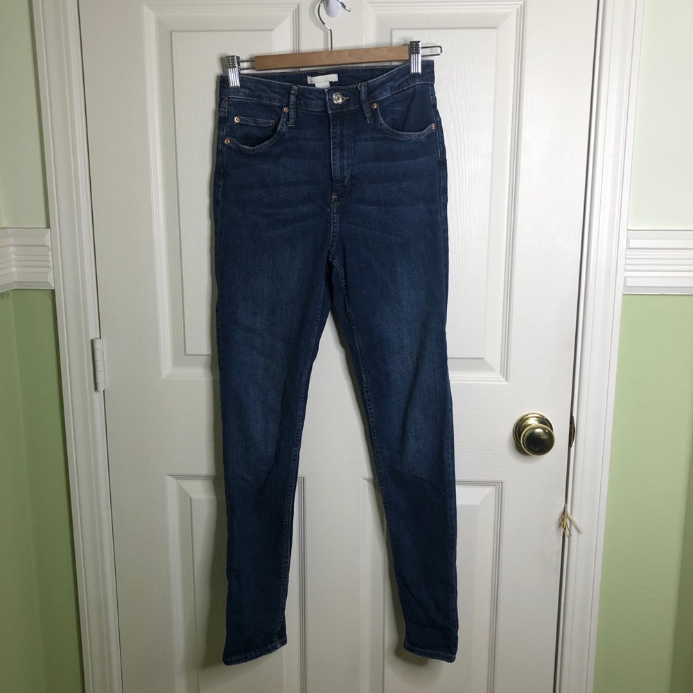 H&M Dark Wash High Rise Skinny Jeans